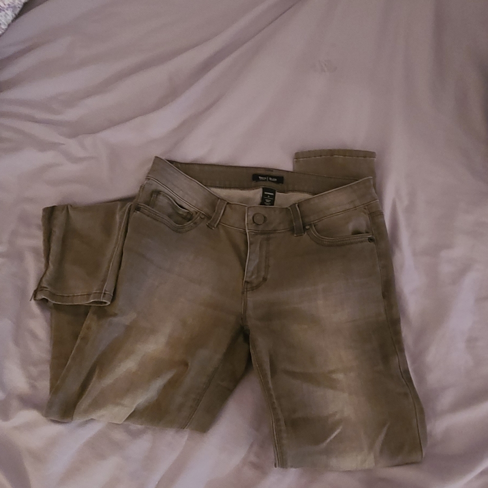 EUC WHBM Grey zip ankle stretch jeans